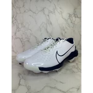 Nike Alpha Huarache Varsity 4 Low Men’s 11 Baseball Cleats White/Navy DJ6516-103